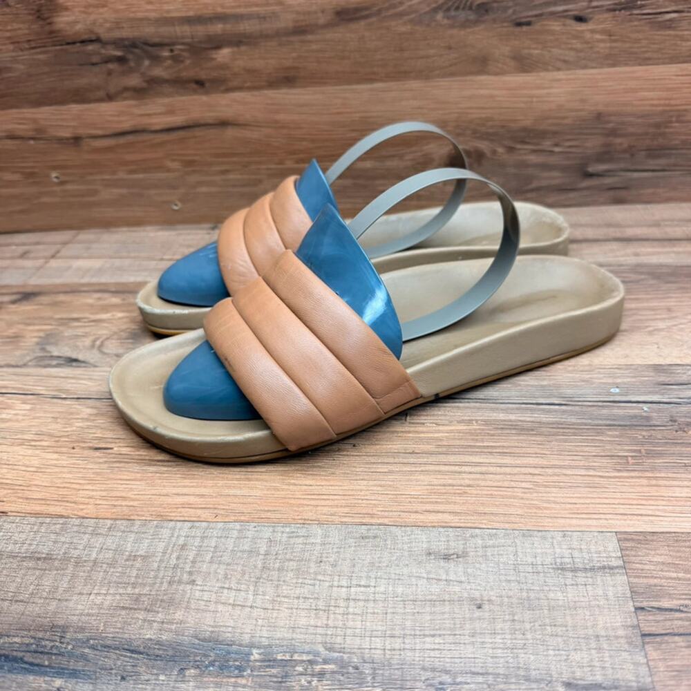 Beatrice Valenzuela Californin size 8 brown Leather slides Sandals